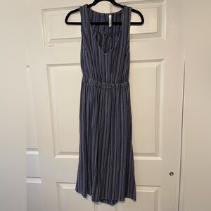 Striped Blue Sleeveless Dress